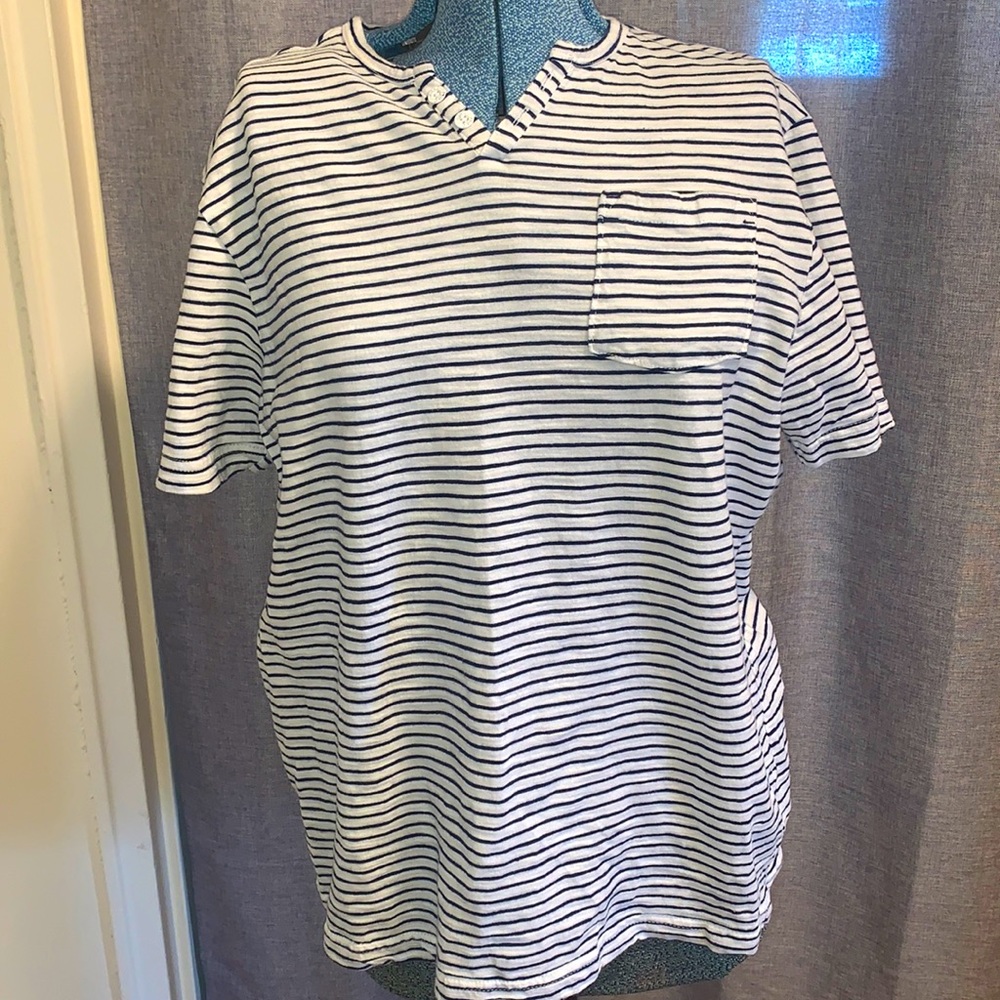 PD&C Paper Denim & Cloth Striped Cotton Tee
